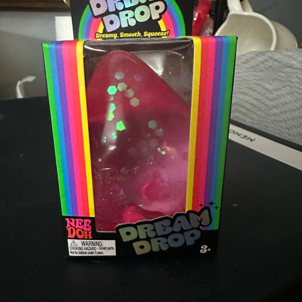 Dream Drop Pink Glitter Squeeze Toy